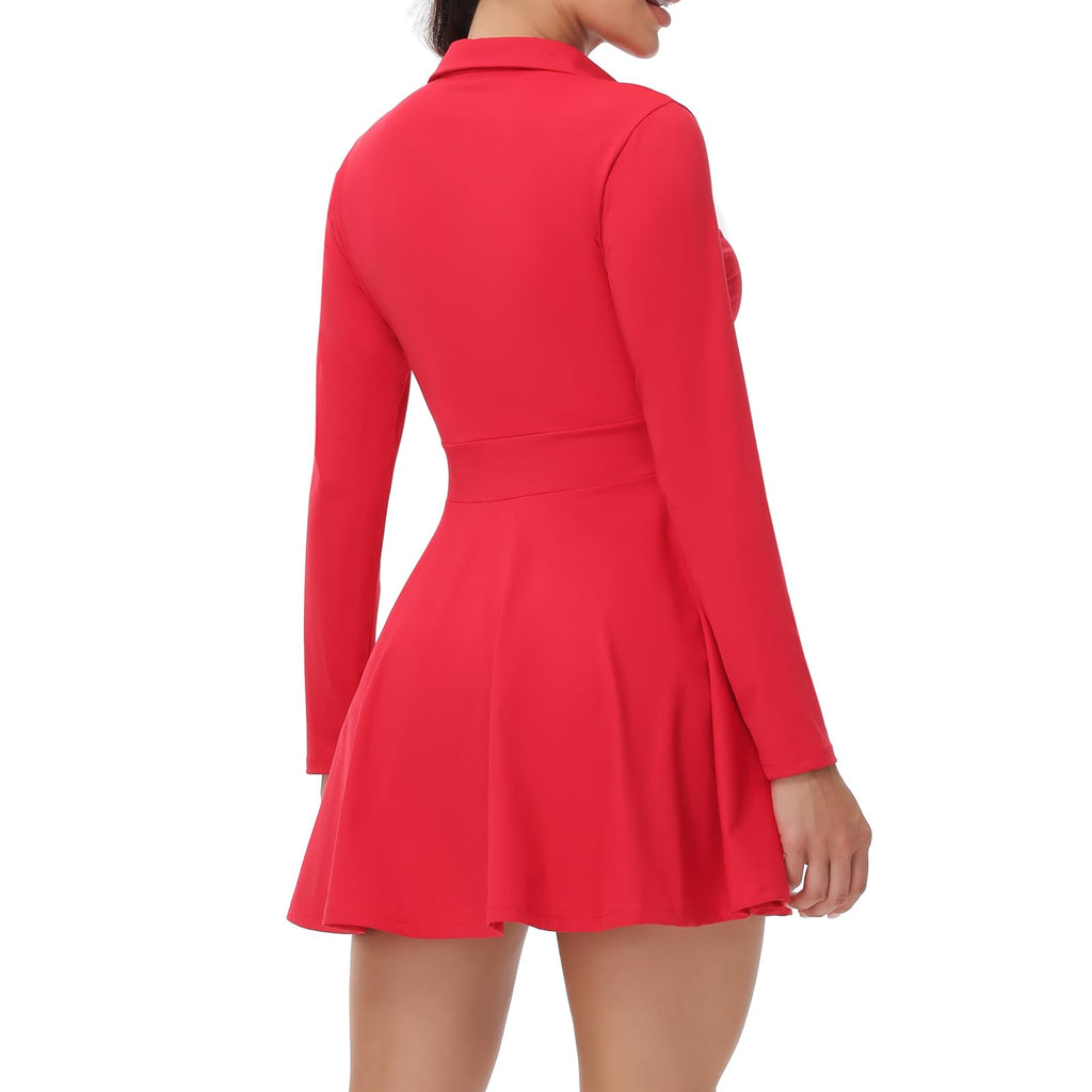 Cute Golf Tennis Dress Workout Athletic Dresses for Women with Shorts Pockets 2 Piece Sets Outfits Summer Clothes