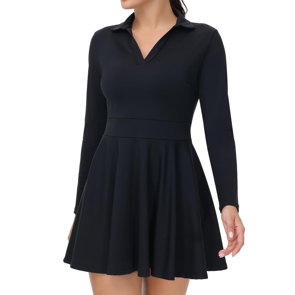 Cute Golf Tennis Dress Workout Athletic Dresses for Women with Shorts Pockets 2 Piece Sets Outfits Summer Clothes