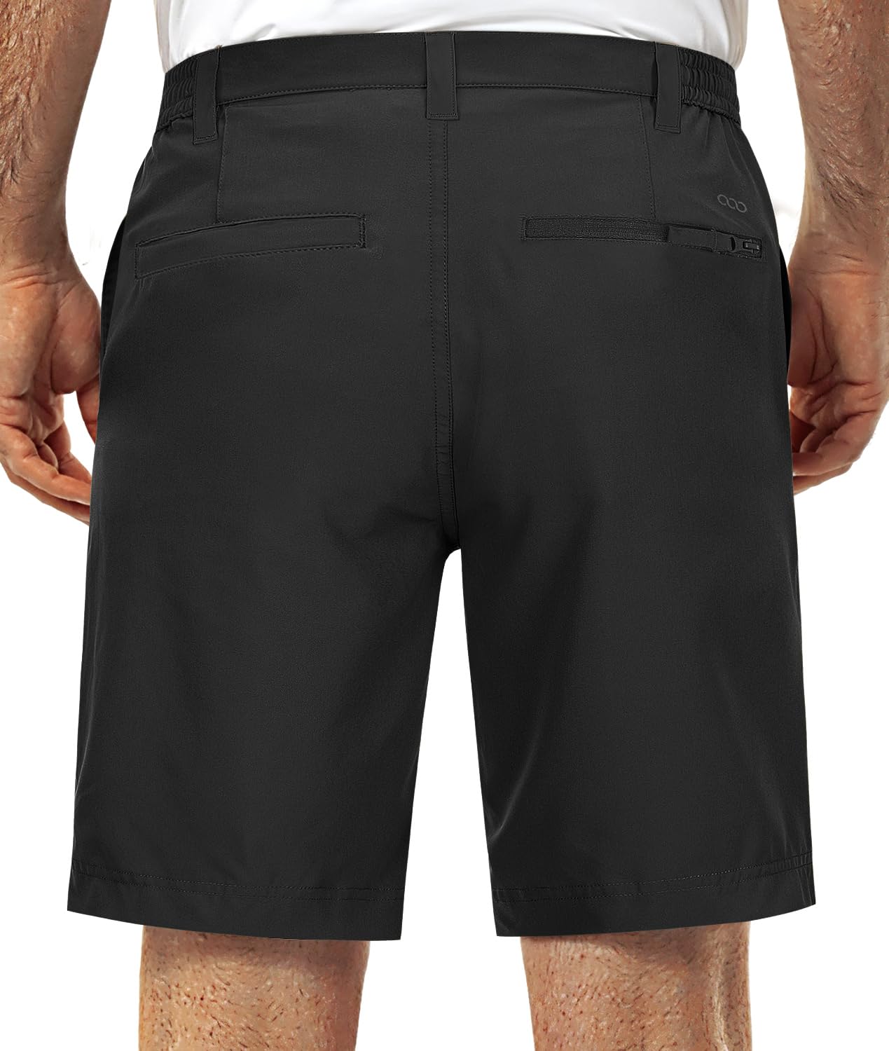 33,000ft Mens Golf Shorts 9 inch Inseam Quick Dry Elastic Waist Classic-Fit Drawstring Dress Shorts Hiking Fishing Business