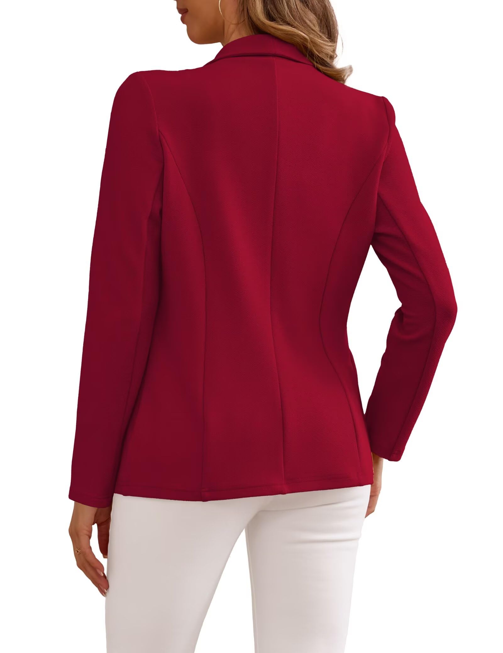 Ahlaray Women's Blazer Business Casual Lapel Collar Long Sleeve Open Front Work Office Suit Jackets Blazer, S-XL