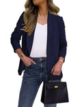 Ahlaray Women's Blazer Business Casual Lapel Collar Long Sleeve Open Front Work Office Suit Jackets Blazer, S-XL
