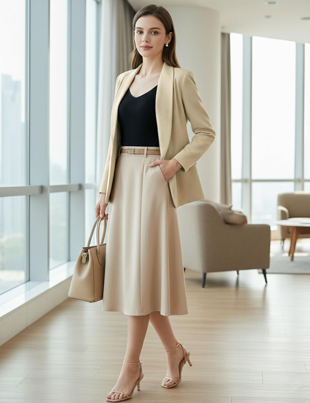 Ahlaray Women's Blazer Business Casual Lapel Collar Long Sleeve Open Front Work Office Suit Jackets Blazer, S-XL