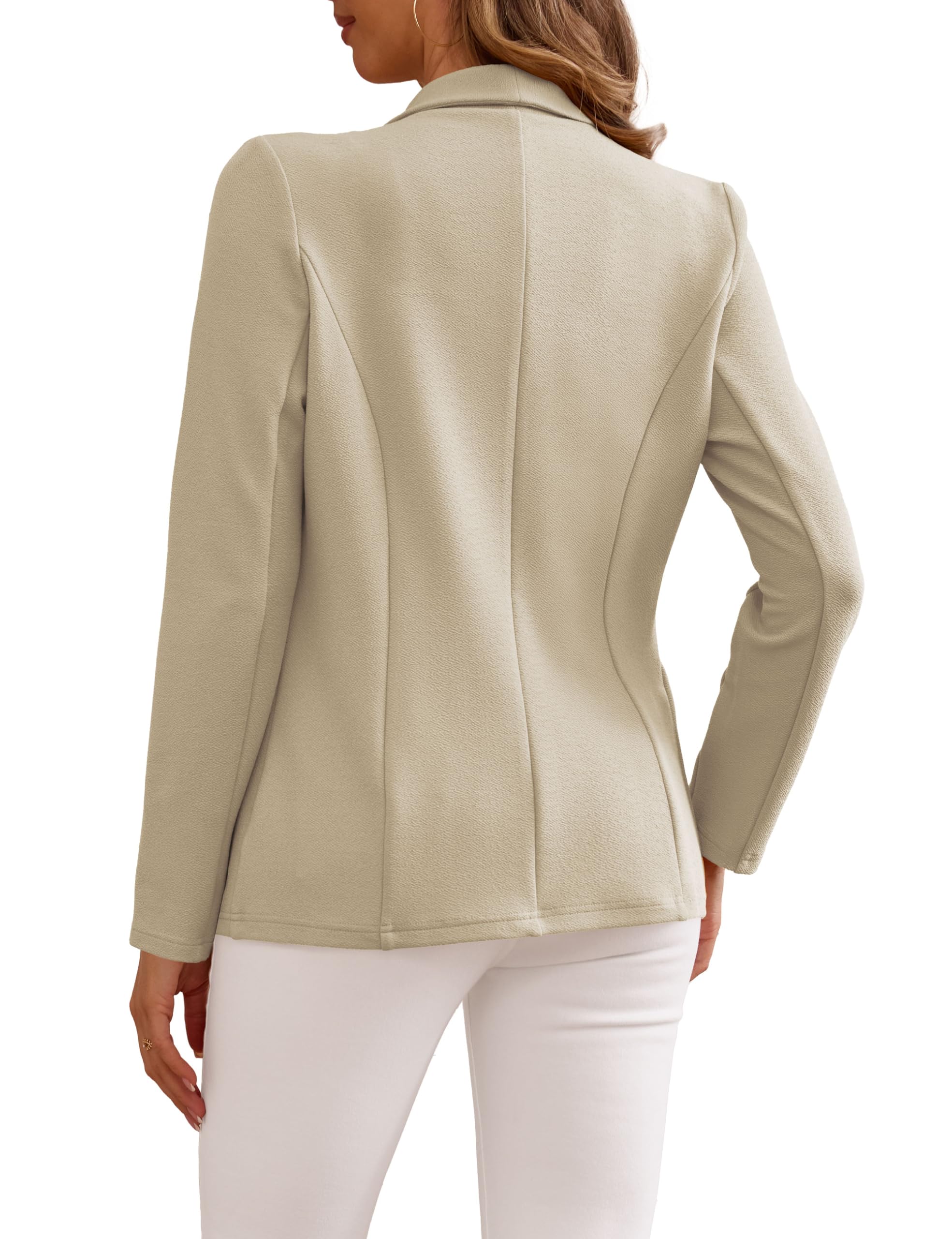 Ahlaray Women's Blazer Business Casual Lapel Collar Long Sleeve Open Front Work Office Suit Jackets Blazer, S-XL