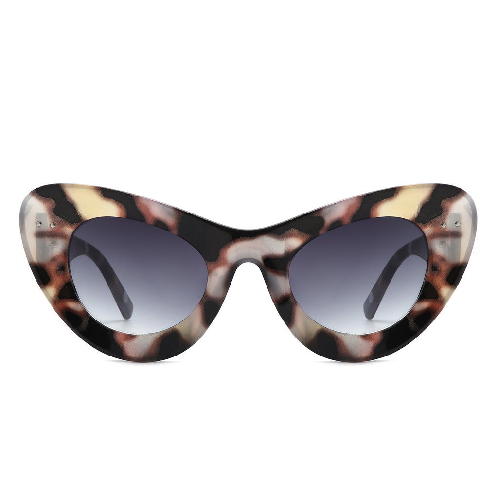 Luminara - Retro Round Cat Eye Women Fashion Sunglasses