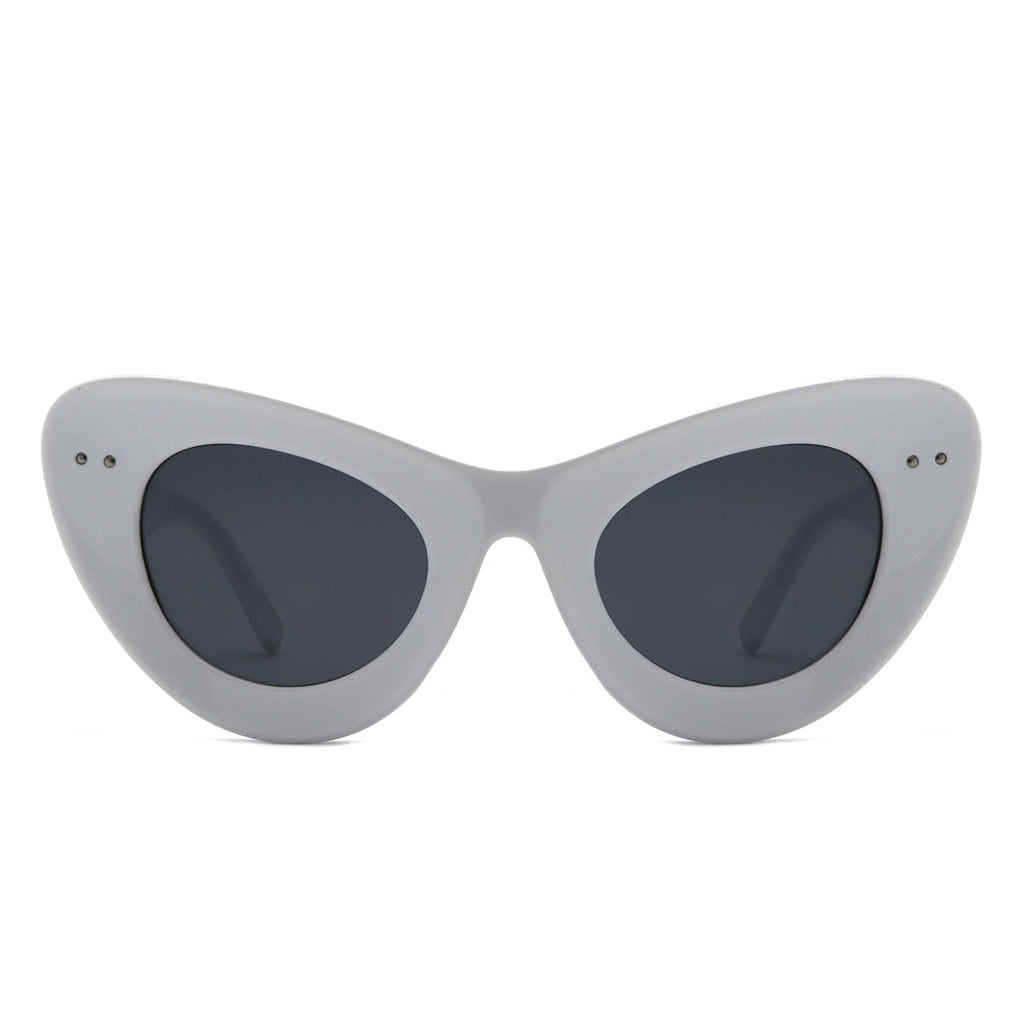 Luminara - Retro Round Cat Eye Women Fashion Sunglasses