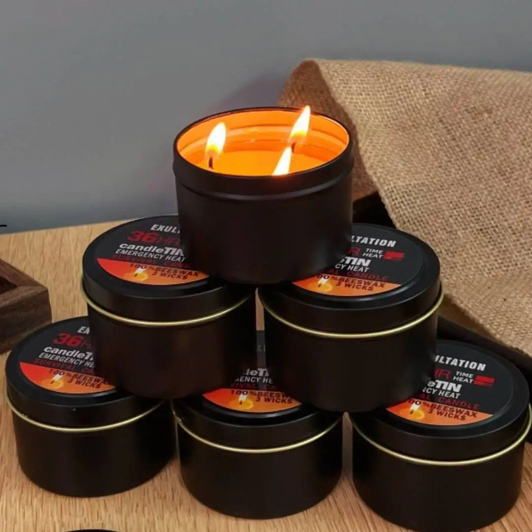 1/2/3pcs Emergency Candle 36 Hour 3 Wick Long Lasting Beeswax Survival Candle with Aroma for Home Camping Fishing