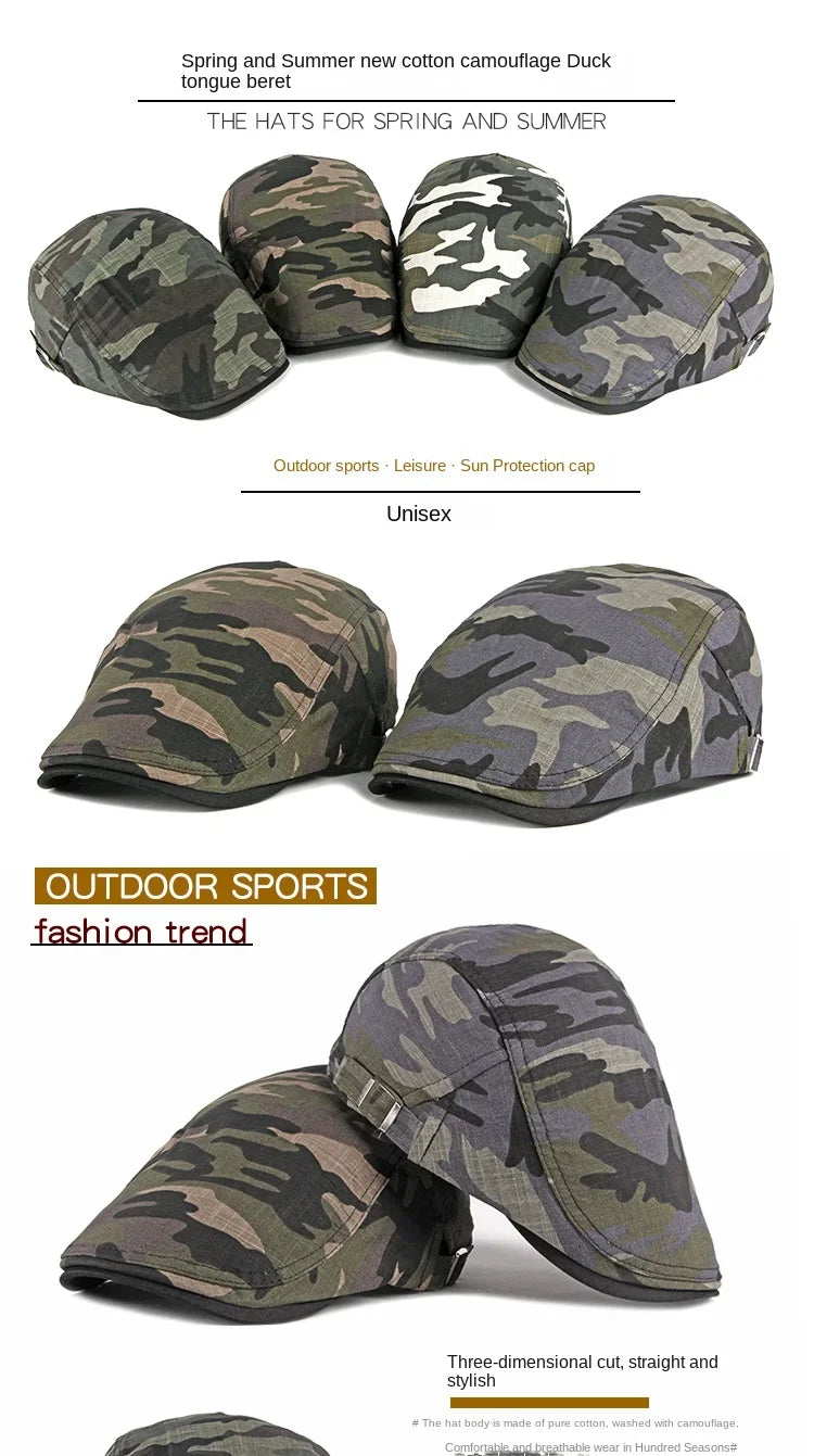 Camo Newsboy Cap
