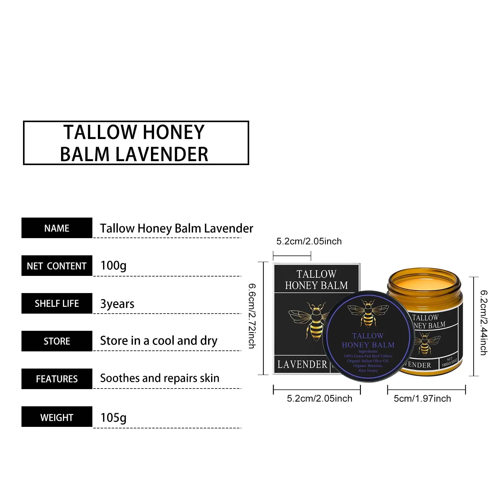 Tallow Honey Balm/Face Firming Moisturizer