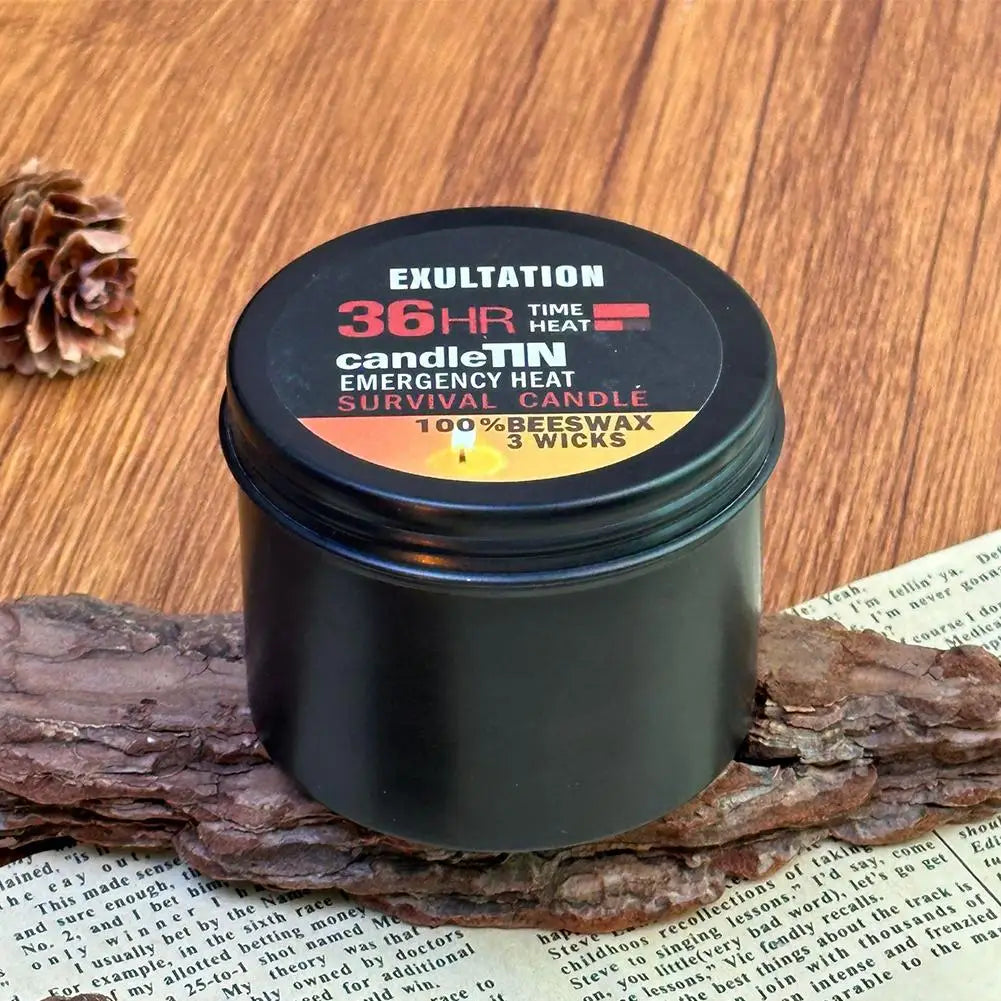 1/2/3pcs Emergency Candle 36 Hour 3 Wick Long Lasting Beeswax Survival Candle with Aroma for Home Camping Fishing
