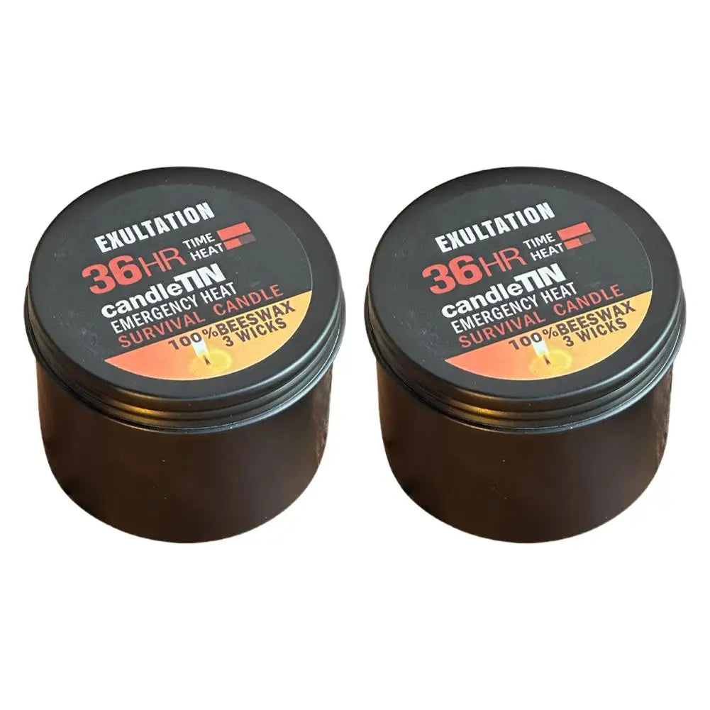 1/2/3pcs Emergency Candle 36 Hour 3 Wick Long Lasting Beeswax Survival Candle with Aroma for Home Camping Fishing