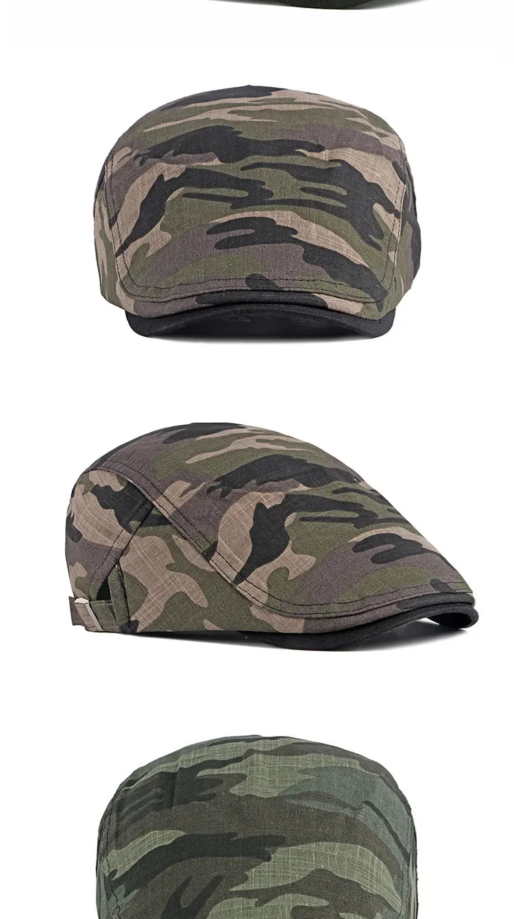 Camo Newsboy Cap