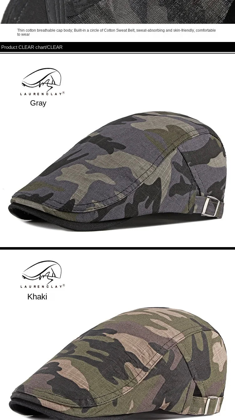 Camo Newsboy Cap