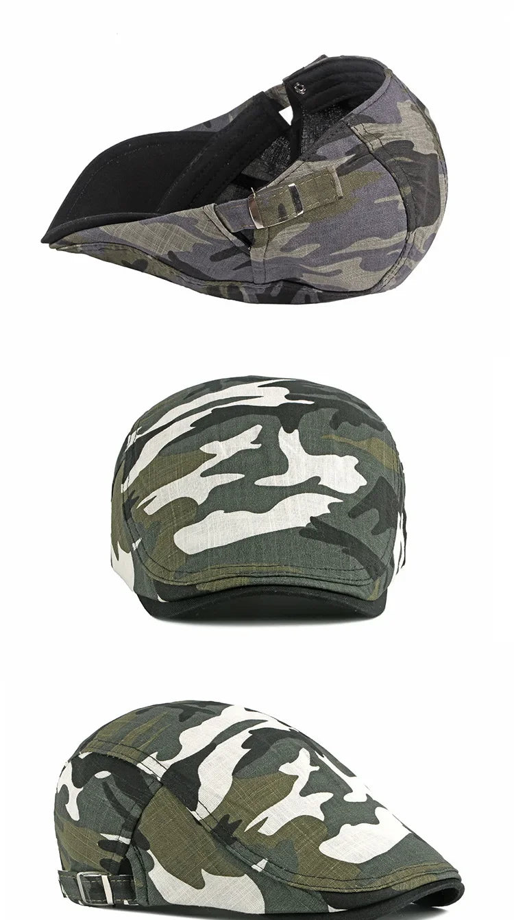 Camo Newsboy Cap