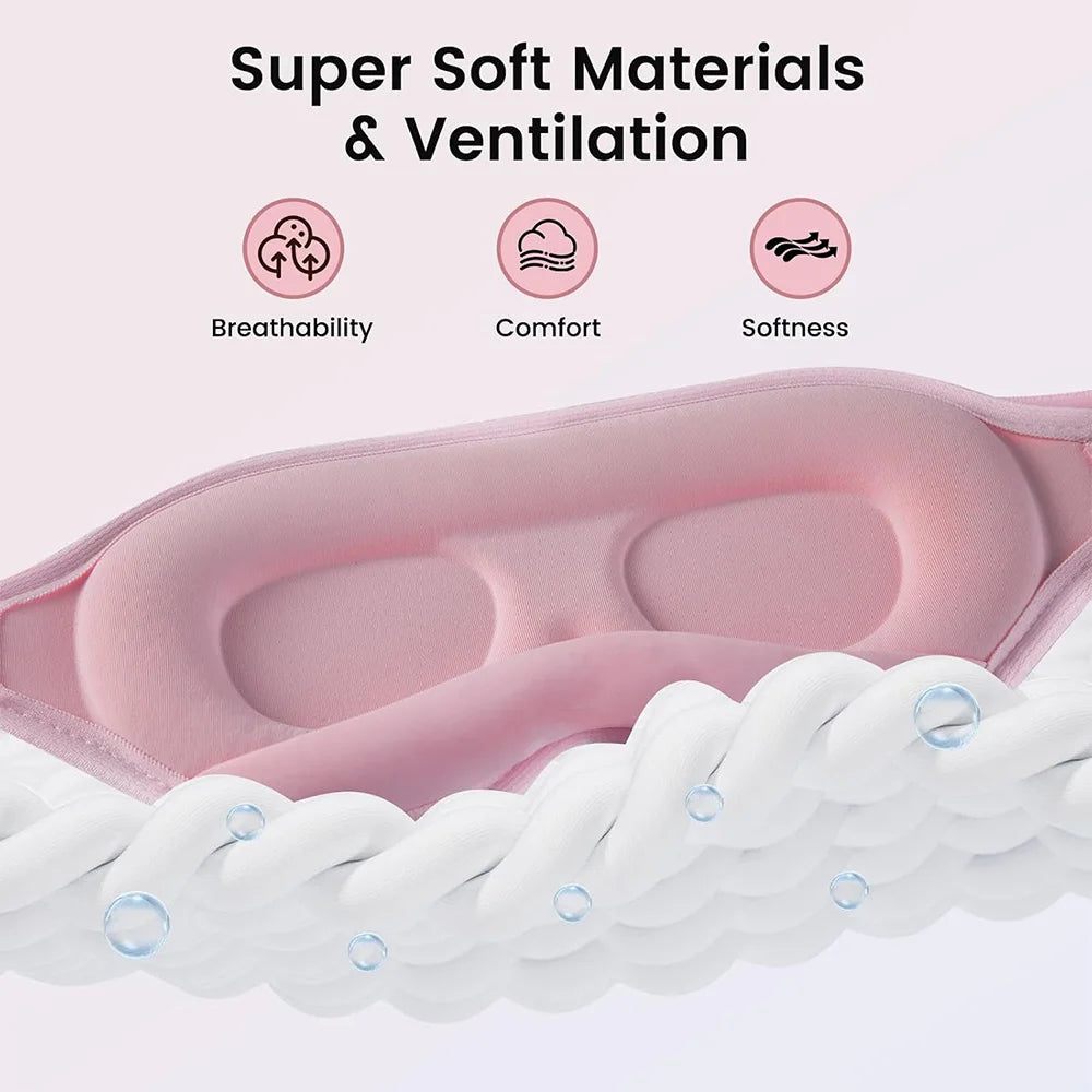 3D-shaped men's and women's sleep eye masks provide perfect light-blocking, are soft and comfortable, suitable for travel A-DH