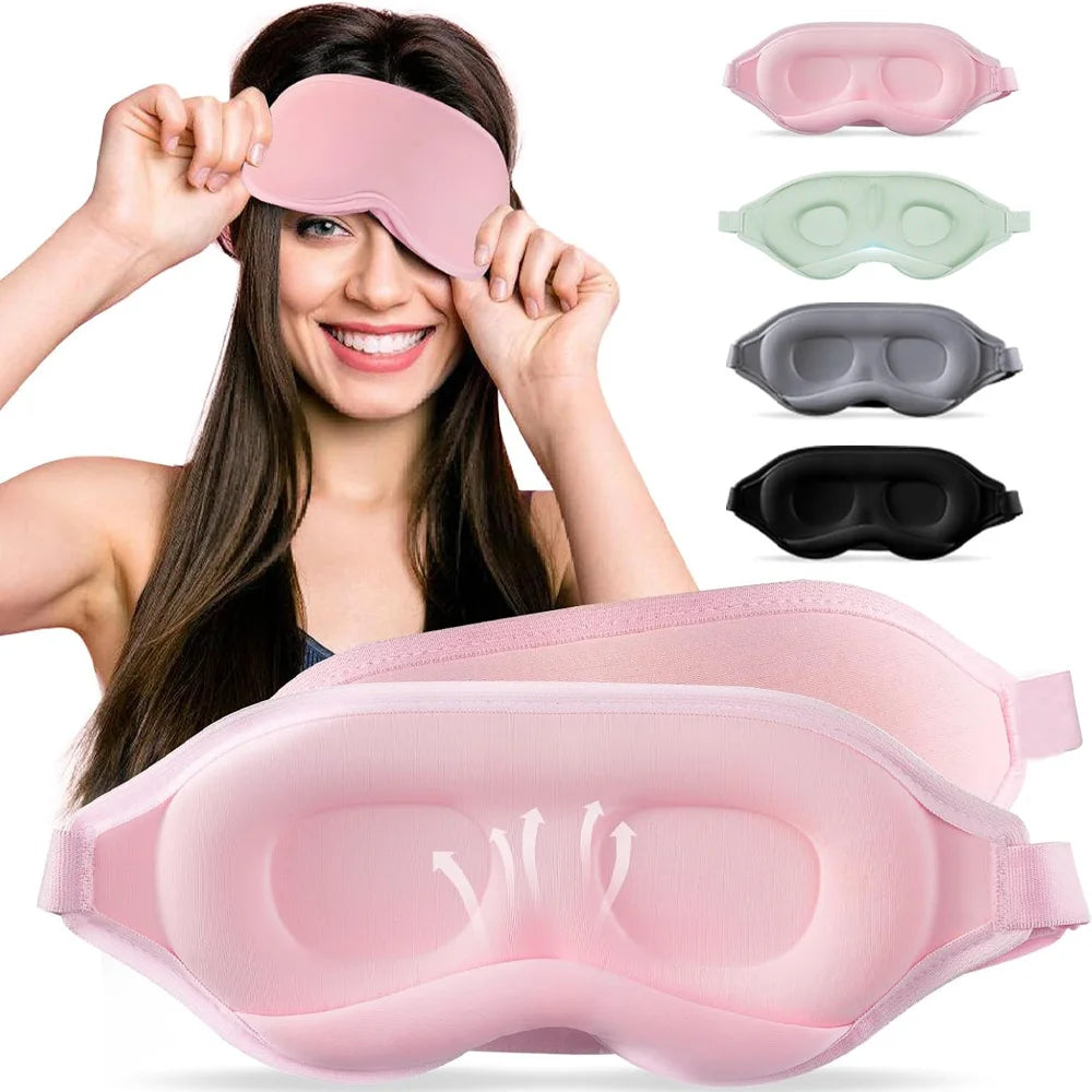 3D-shaped men's and women's sleep eye masks provide perfect light-blocking, are soft and comfortable, suitable for travel A-DH